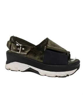 SNIDEL Velvet Slingback Platform Sandals 7.5